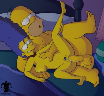 Homer Simpson Nikki Wong Marge Simpson